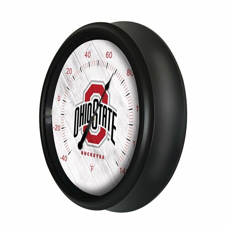 Holland Bar Stool Co Ohio State University Indoor/Outdoor LED Thermometer ODThrm14BK-08OhioSt